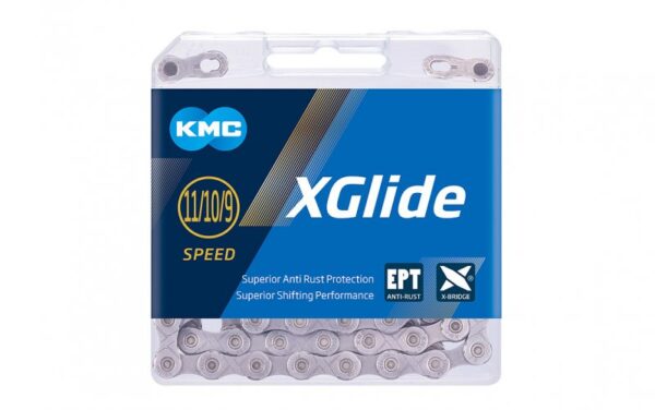 Grandinė KMC X-Glide EPT CUES 9/10/11 pavarų, 118L