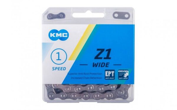 Grandinė KMC Z1 Wide Silver 1 pavaros, 112L