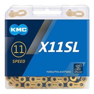 Grandinė KMC X11SL Ti-N Gold/Black 11 pavarų, 118L