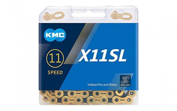 Grandinė KMC X11SL Ti-N Gold/Black 11 pavarų, 118L