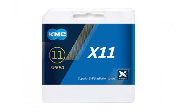 Grandinė KMC X11 Silver Black 11 pavarų, 118L