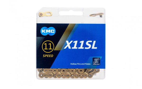 Grandinė KMC X11SL Ti-N Gold 11 pavarų, 118L