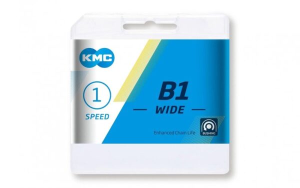 Grandinė KMC B1 Wide Black 1 pavaros, 112L