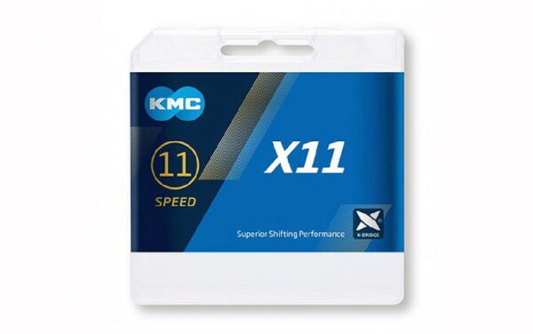 Grandinė KMC X11 Silver Black 11 pavarų, 114L
