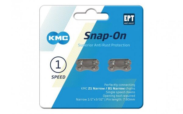Grandinės sujungimas KMC Snap-On Wide EPT Silver 1 pavaros